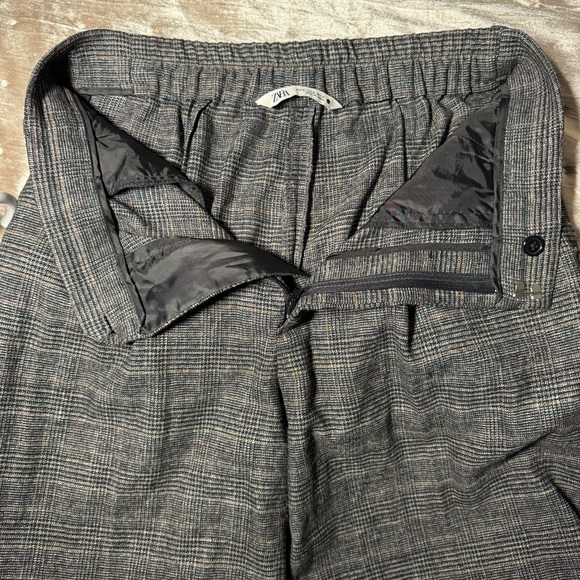 ZARA Wool Plaid Trouser Pants - Picture 4 of 4